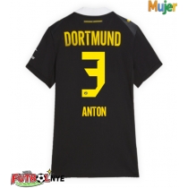 Camiseta Borussia Dortmund Waldemar Anton #3 Visitante Equipación para mujer 2026-27 manga corta